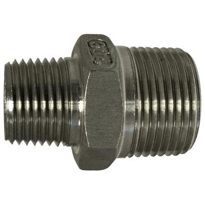 1/4 X 1/8 316 S.S. HEX NIPPLE