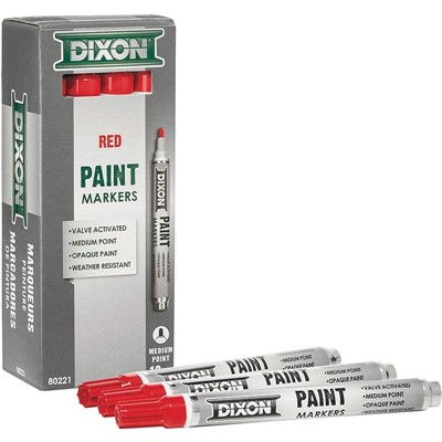 80221 PAINT MARKER MED 12PK RED