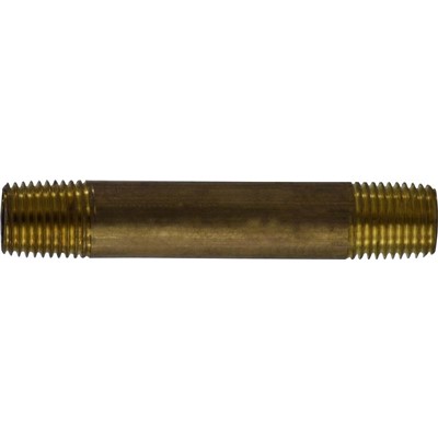 1/4 X CLOSE RED BRASS NIPPLE