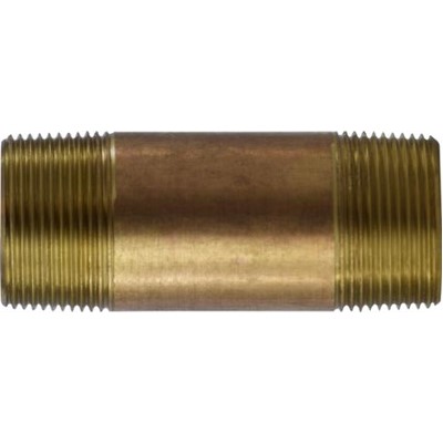 1-1/4 X CLOSE RED BRASS NIPPLE