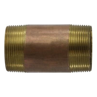 2-1/2 X CLOSE RED BRASS NIPPLE