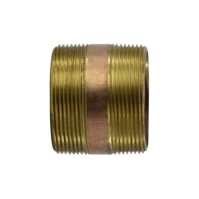 3 X CLOSE RED BRASS NIPPLE