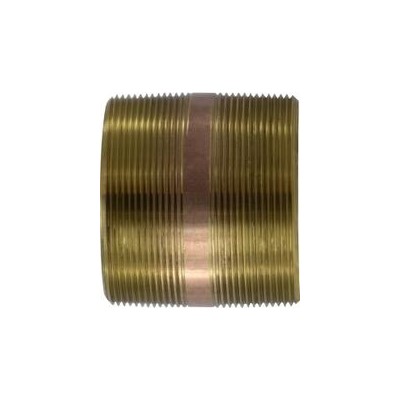 4 X CLOSE RED BRASS NIPPLE