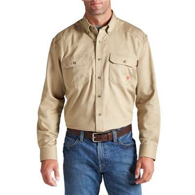 10012251 ARIAT FR LS SHIRT KHAKI