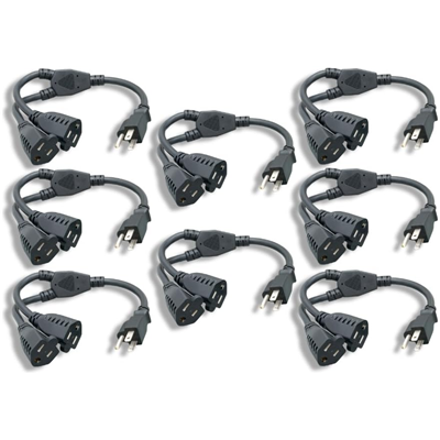 POWER SPLITTER CORD 1-2  8PK