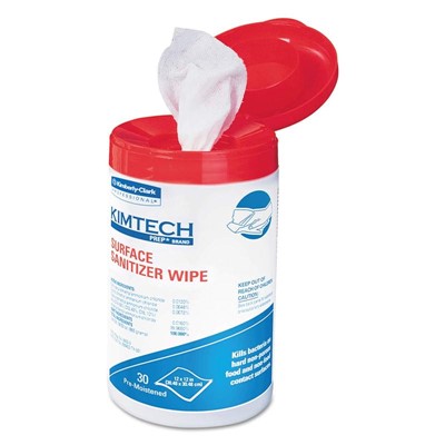 KC SURFACE SANITIZER WIPE 12X12 WHITE