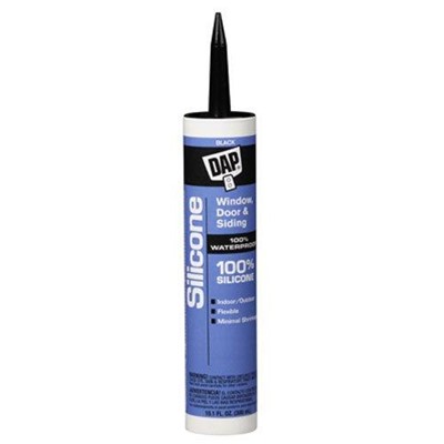 DAP BLACK SILICONE SEALANT 10.1OZ 12/CS