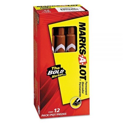 0) MARKS-A-LOT PERMANENT BROWN MARKER