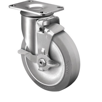 4X1-1/4 SWIVEL CASTER W/BRAKE 300LB