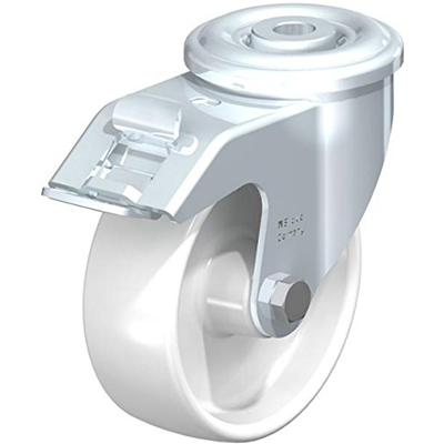 WHITE NYLON DOOR LINE CASTER SWIVEL