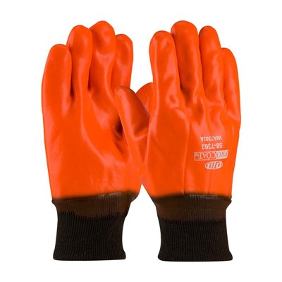 PROCOAT PVC GLOVES, HI-VIS SMOOTH COATED