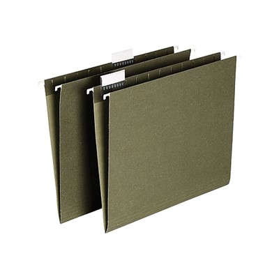 HANG FILE FOLDERS LETTER SIZE GRN