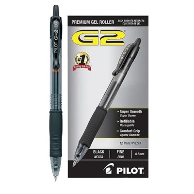 31020 PILOT G2 BLACK PEN DZ