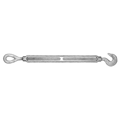 TURNBUCKLE,HOOK/EYE,1/4X4,778G