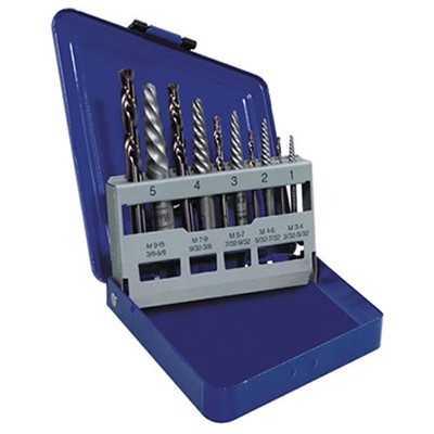 10PC DRILL BIT AND EXTRACTOR SET