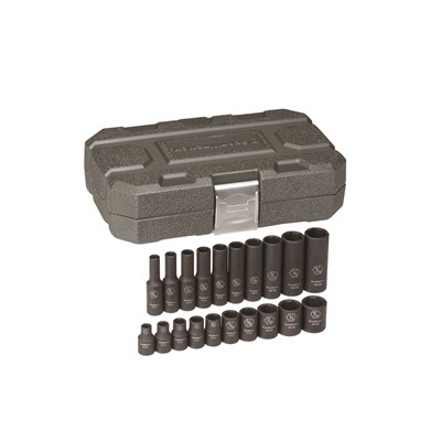 20 PC. IMPACT SOCKET SET SAE 1/4 DR.