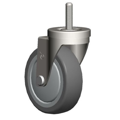 CASTER 4IN DIAMETER 3/8-16 THREADED STEM