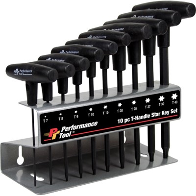 10PC T-HANDLE STARDRIVER SET