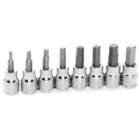 38890 8PC 3/8 DR METRIC HEX BIT SET